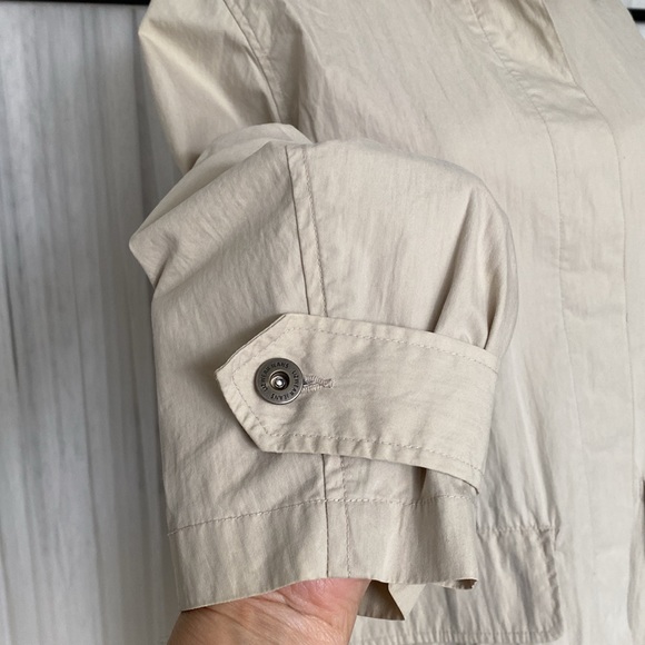 Liz Claiborne Lizwear jeans short, boxy fit trench jacket Size Small Petite - Picture 6 of 12